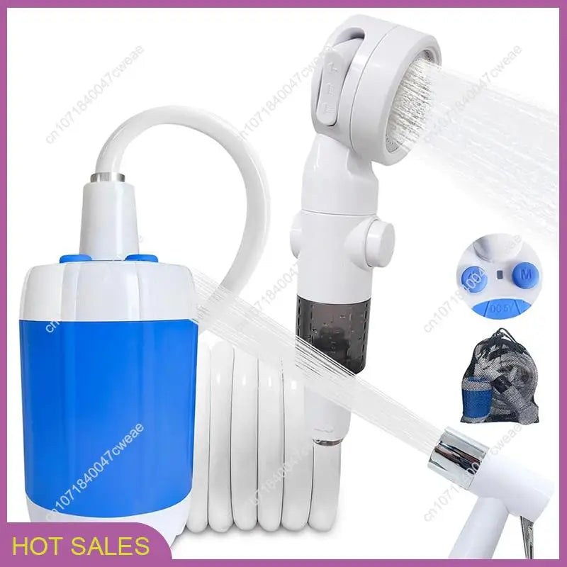 Rechargeable Electric Outdoor Camp Shower Pump, Suitable for Traveling/Camping