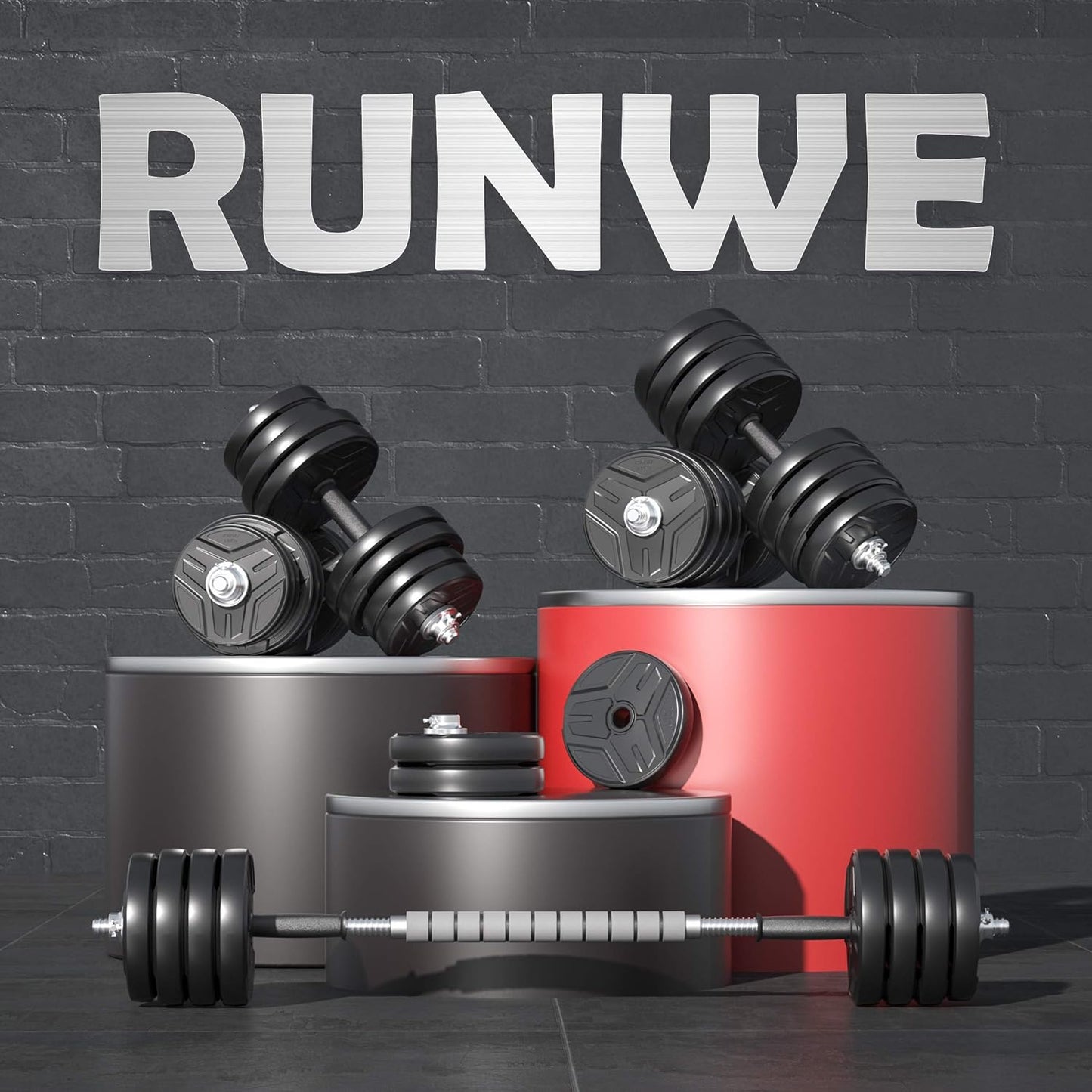Adjustable Dumbbells Barbell Weight Set for Home Gym