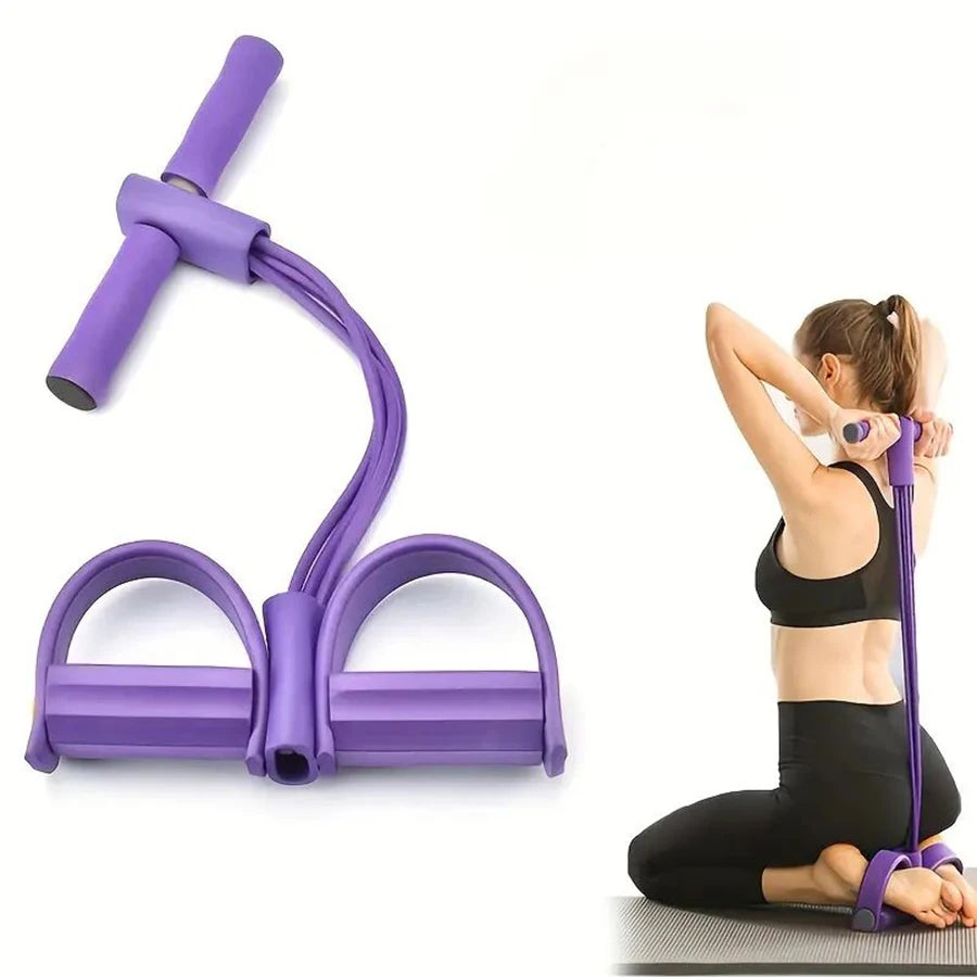 1PC6-Tube Elastic Yoga Pedal Pull Resistance Band 