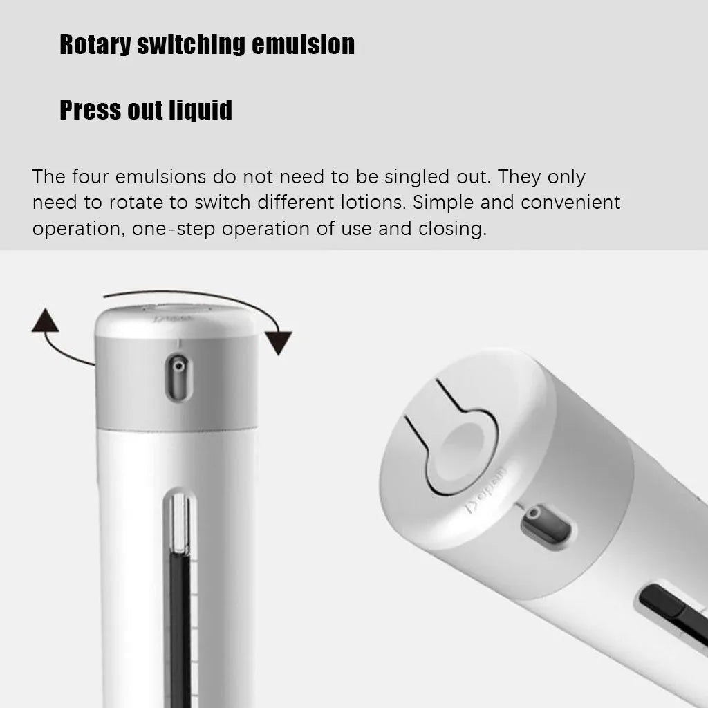 Travel Dispenser 4 in 1 Split Bottle Shampoo/Lotion/Shower Gel/Soap 