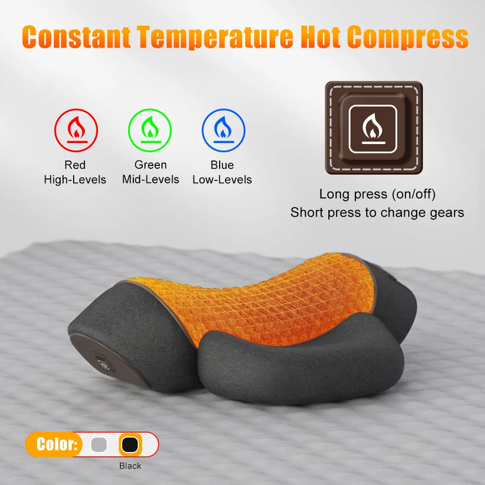 Electric Neck Massaging Pillow with Hot Compress Vibration