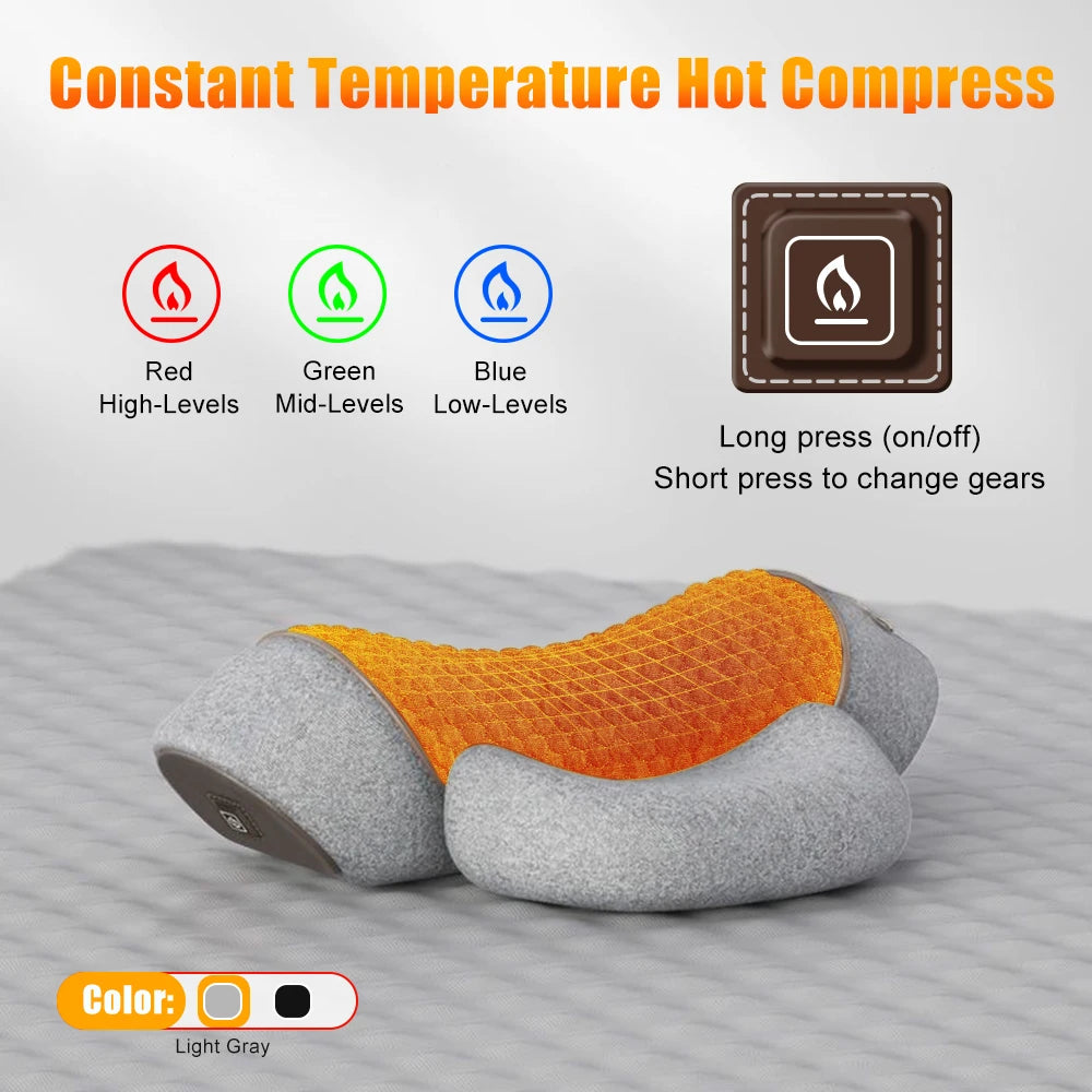 Electric Neck Massaging Pillow with Hot Compress Vibration