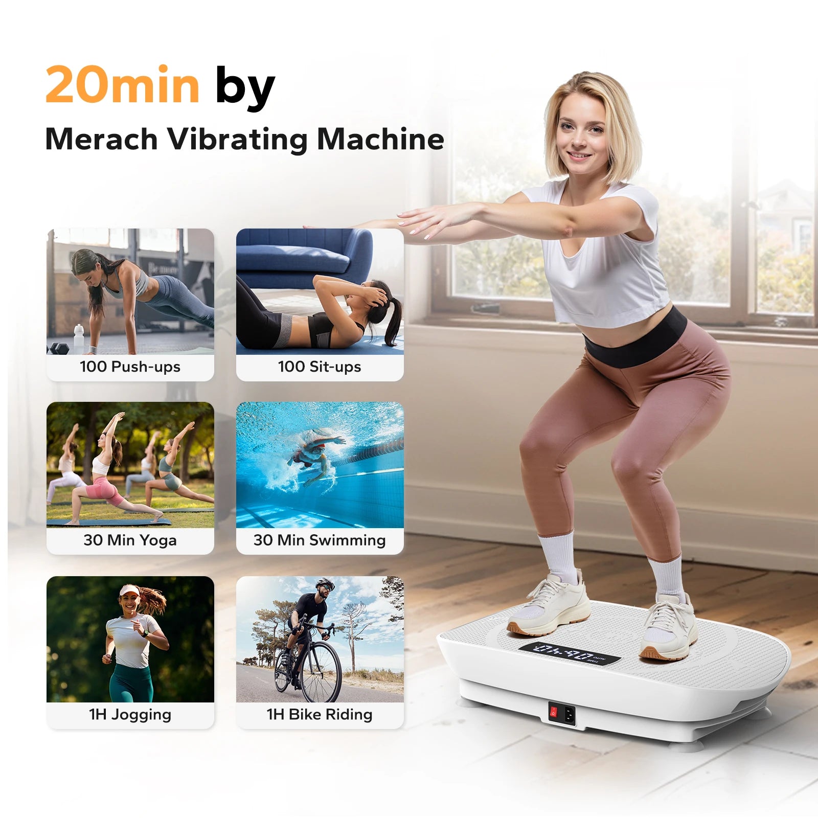 Vibration Plate Exercise Machine for Whole Body Workouts