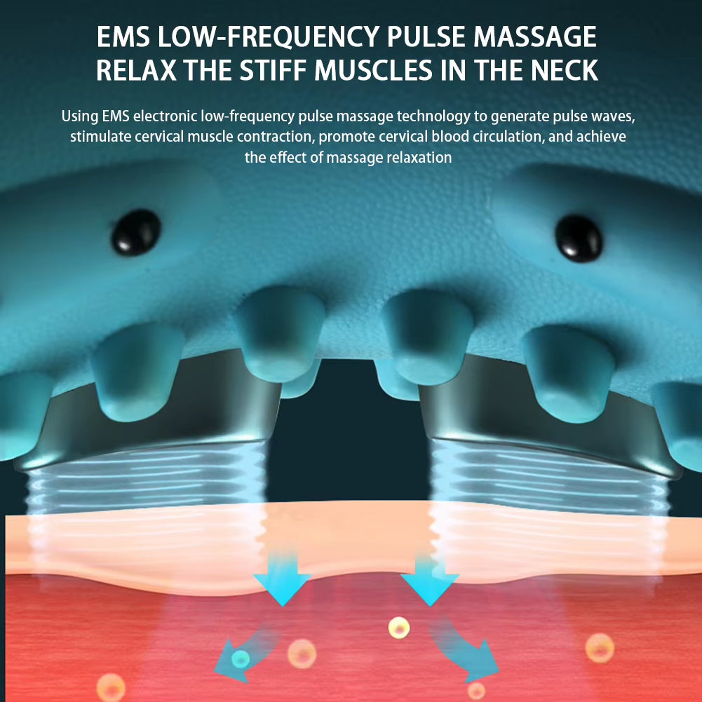 Multifunction EMS Wireless Electrotherapy Heating Cervical Spine Pillow  