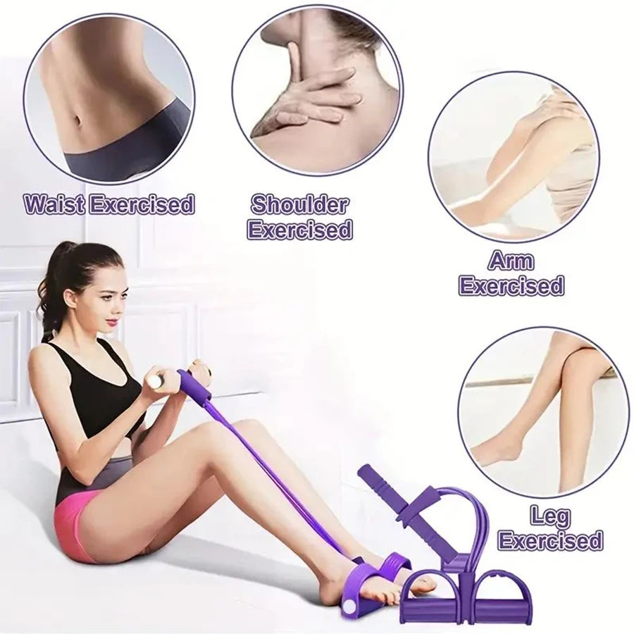 1PC6-Tube Elastic Yoga Pedal Pull Resistance Band 