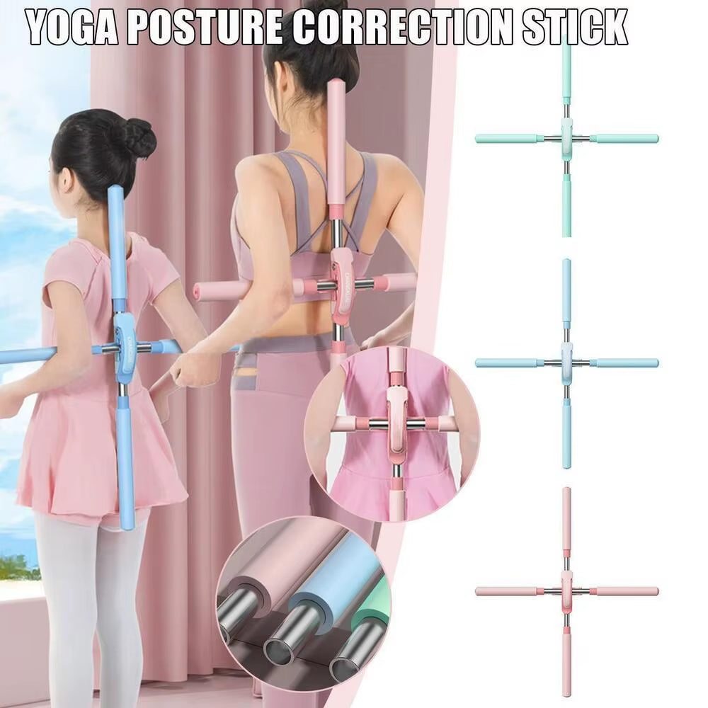  Yoga Pole Open Shoulder/Back Posture Corrector Stick 