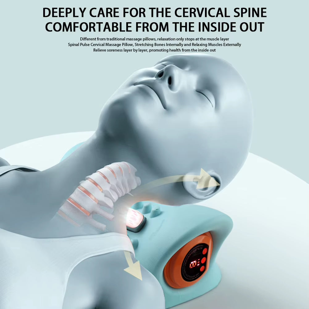 Multifunction EMS Wireless Electrotherapy Heating Cervical Spine Pillow  