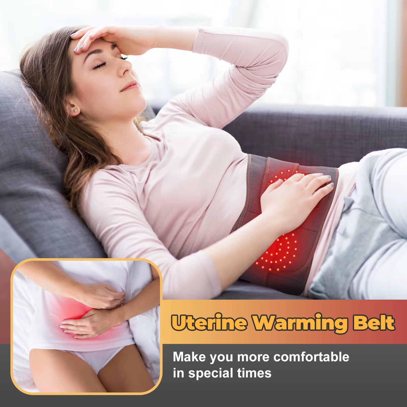  Electric Heating Waist Massager Support Belt with Vibration and Hot Compress - 3 Adjustable Gears for Ultimate Back Relaxation