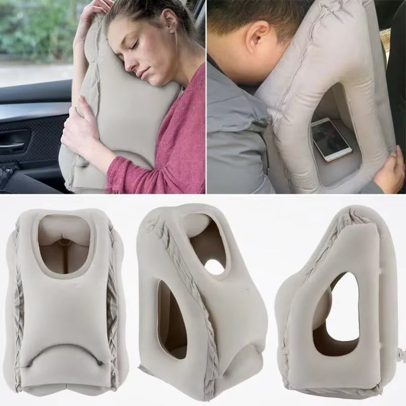  Inflatable Air Cushion Travel Pillow 